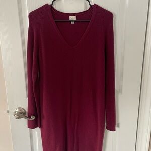 a new day Maroon Knit Top